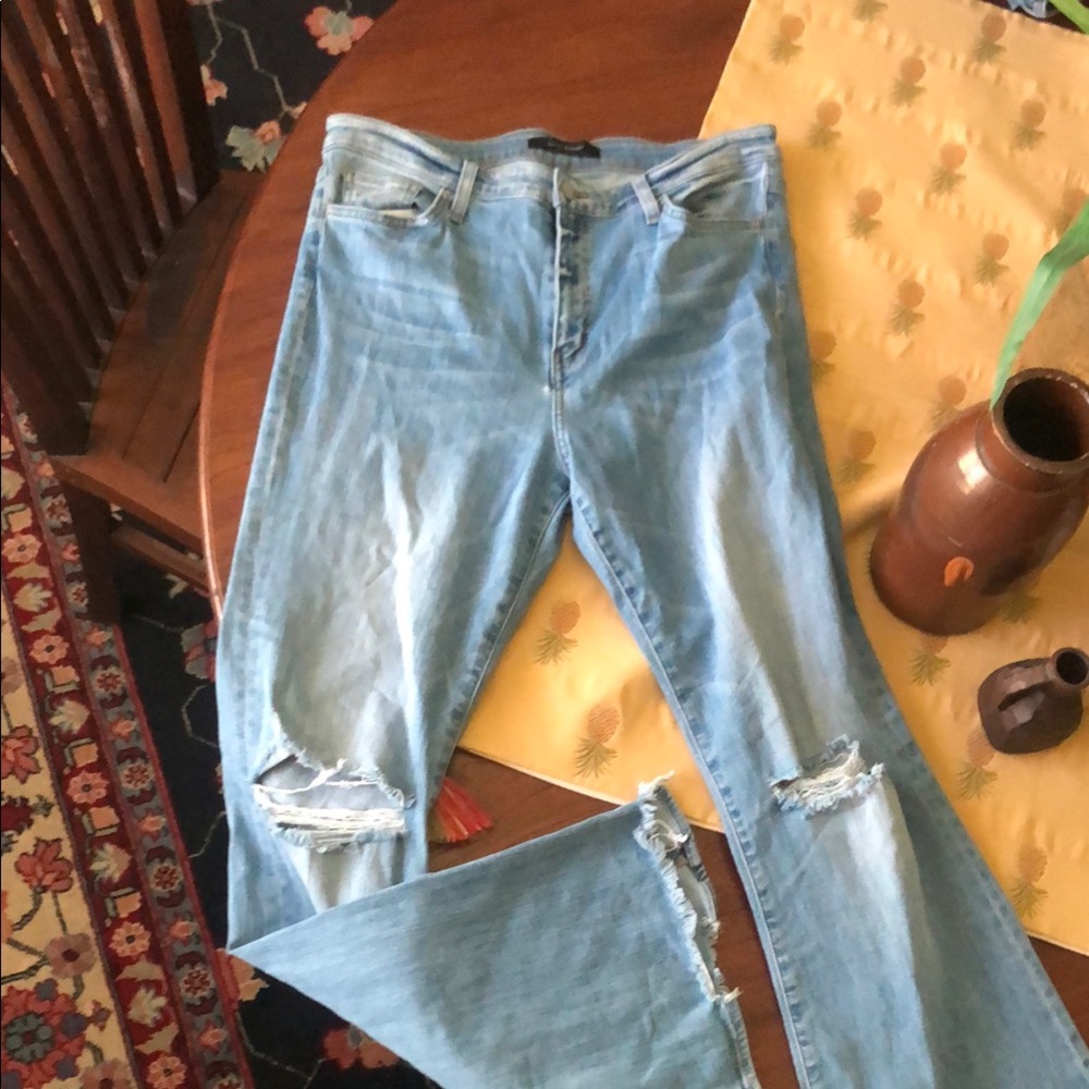 Flying Monkey Blue Flare Wide Leg Jeans